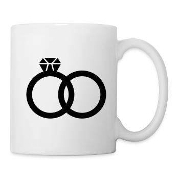 Wedding Rings Ring Wedding - Mug - white - Right