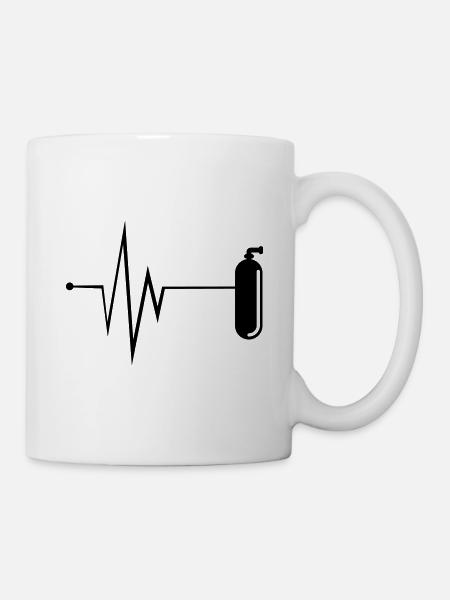Sauerstoff Tauchen Puls - Tasse - Weiß