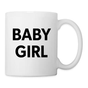 Bébé fille Texte noir - Mug blanc - blanc - Droite