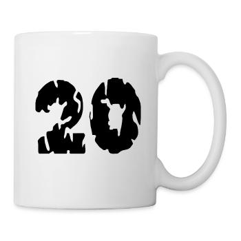 20 Zahl Trikot - Tasse - Weiß - Rechts