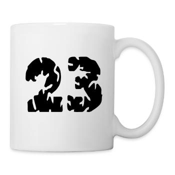 23 Maillot numéro - Mug blanc - blanc - Droite