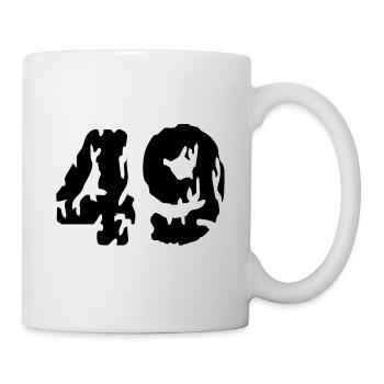 49 Zahl Trikot - Tasse - Weiß - Rechts