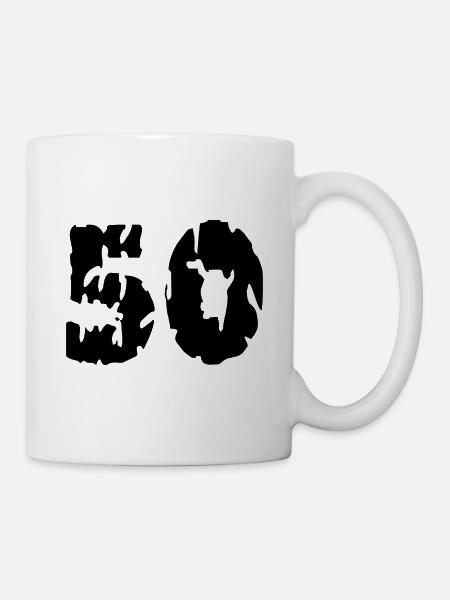 Maillot 50 numéros - Mug blanc - blanc