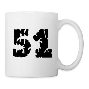 51 Zahl Trikot - Tasse - Weiß - Rechts