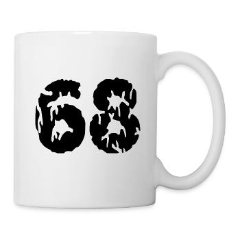 68 Maillot numéro - Mug blanc - blanc - Droite