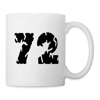 72 Zahl Trikot - Tasse - Weiß - Rechts
