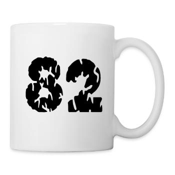 82 Maillot numéro - Mug blanc - blanc - Droite