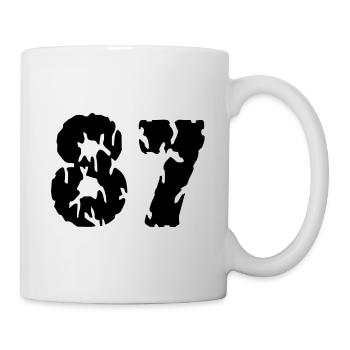 87 Zahl Trikot - Tasse - Weiß - Rechts