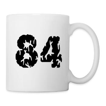 84 Zahl Trikot - Tasse - Weiß - Rechts