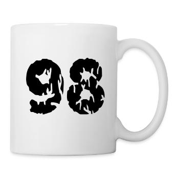 98 Number jersey - Mug - white - Right