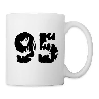 95 Zahl Trikot - Tasse - Weiß - Rechts