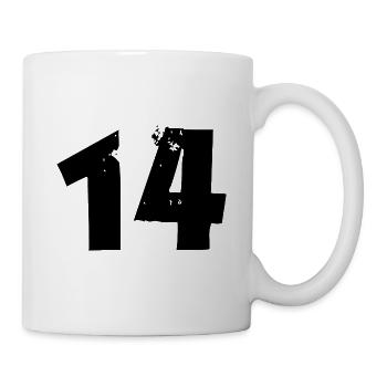 14 Zahl - Tasse - Weiß - Rechts