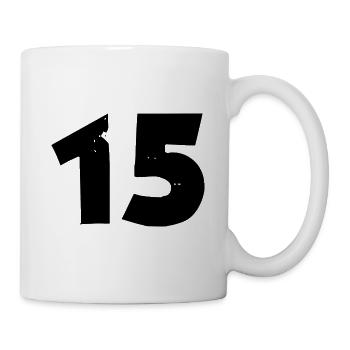 15 Zahl - Tasse - Weiß - Rechts