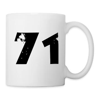 71 Zahl - Tasse - Weiß - Rechts