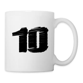 Maillot 10 numéro - Mug blanc - blanc - Droite
