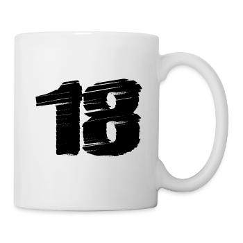 Maillot 18 Numéro - Mug blanc - blanc - Droite