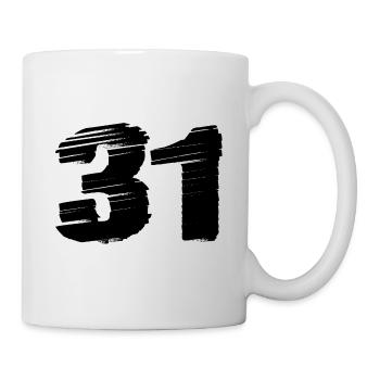 31 Maillot numéro - Mug blanc - blanc - Droite