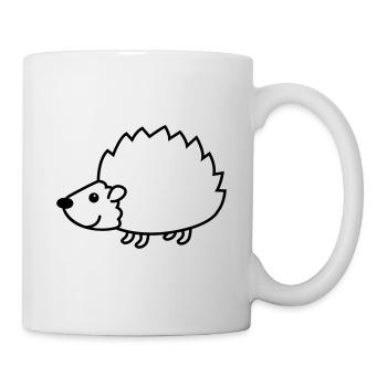 Hérisson animal comique - Mug blanc - blanc - Droite