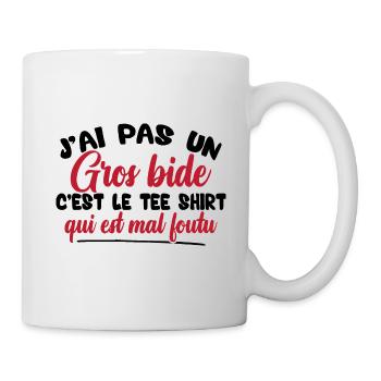J'ai pas un gros bide - Mug blanc - blanc - Droite