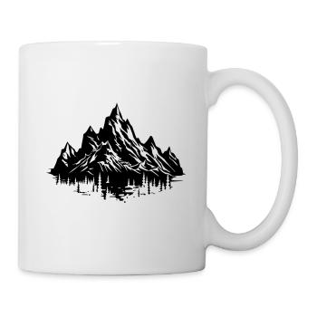 Mountains Nature Silhouette - Mug - white - Right