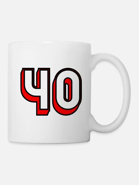 40 JAHRE. 40-jähriges Jubiläum. GEBURTSTAG 40 JAHRE. 40 - Tasse - Weiß