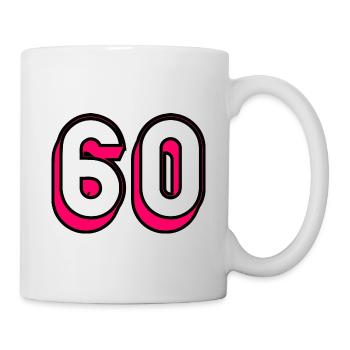 60 YEARS. 60TH ANNIVERSARY. BIRTHDAY 60 YEARS. 60 - Mug - white - Right