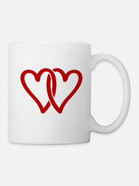 Herzen Love Symbol - Tasse - Weiß
