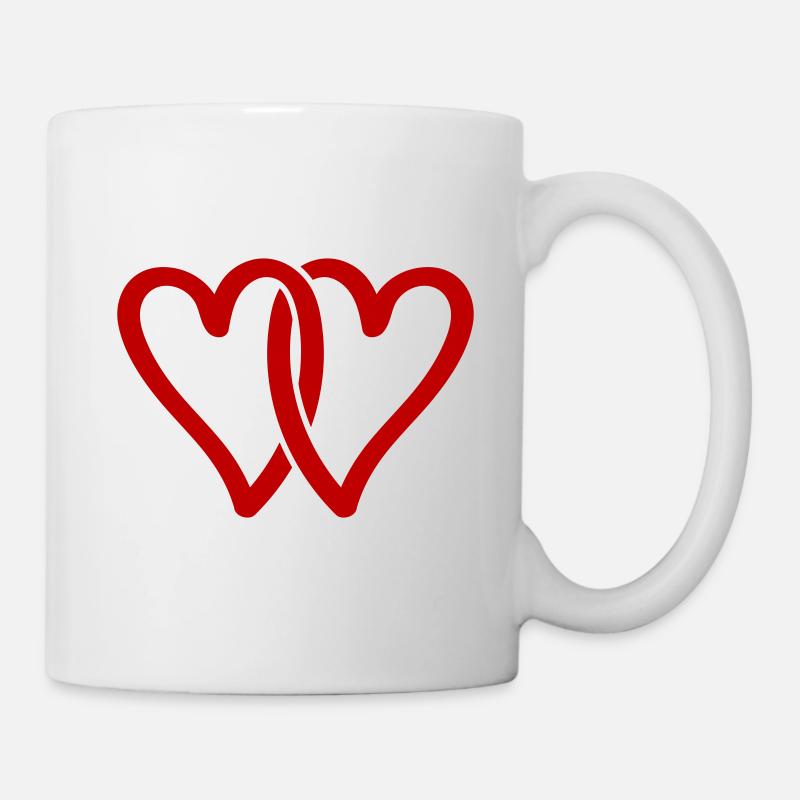 Herzen Love Symbol - Tasse - Weiß