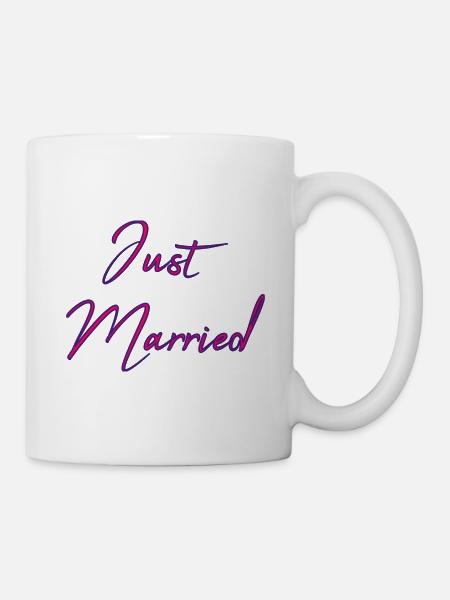 JUST MARRIED. EVJF. SAINT VALENTIN - Mug blanc - blanc