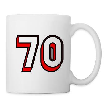 70. GEBURTSTAG. ALLES GUTE ZUM GEBURTSTAG! - Tasse - Weiß - Rechts