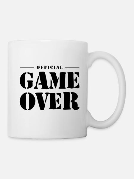 Game Over Slogan - Mug blanc - blanc