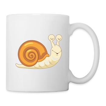 Endormi drôle d’escargot - Mug blanc - blanc - Droite