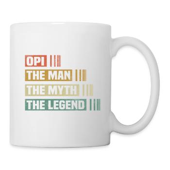 Vintage Opi Man Mythos Legende - Tasse - Weiß - Rechts