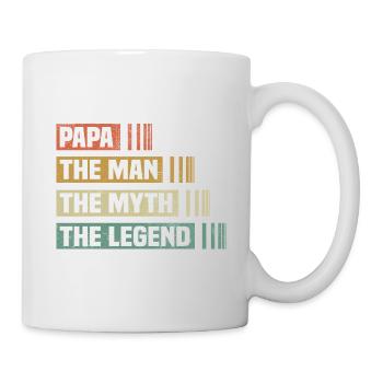 Papa Man Mythos Legende - Tasse - Weiß - Rechts