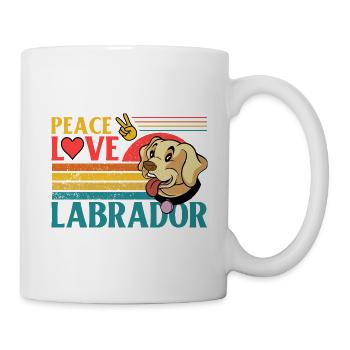 Peace Love Labrador - Tasse - Weiß - Rechts