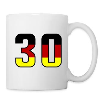 30 symbole de chiffres Allemagne - Mug blanc - blanc - Droite