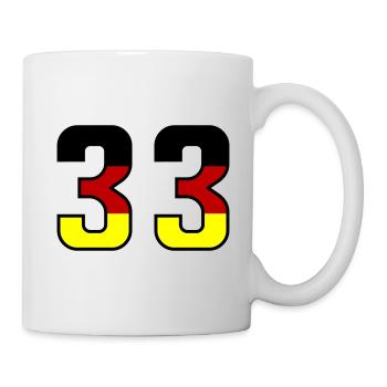 33 Zahl symbol Germany - Tasse - Weiß - Rechts