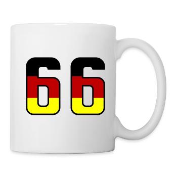 66 Symbole numérique Allemagne - Mug blanc - blanc - Droite