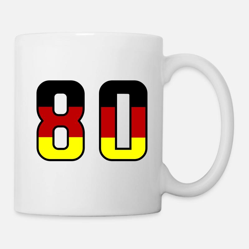 80 Symbole numérique Allemagne - Mug blanc - blanc
