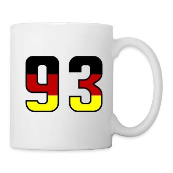 93 Symbole numérique Allemagne - Mug blanc - blanc - Droite