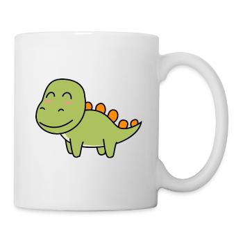 Dinosaur stegosaurus comic - Mug - white - Right