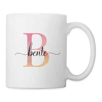 B | Monogramme | Nom | BenteAquarelle - Mug blanc - blanc - Droite