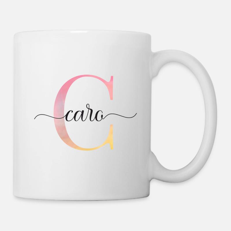 C | Monogramm | Name | Caro |Watercolor - Tasse - Weiß