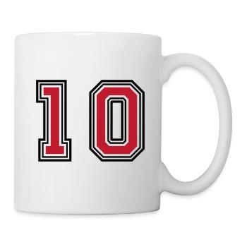 10 Zahl symbol - Tasse - Weiß - Rechts