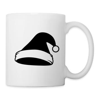 Bonnet symbole de chapeau de père Noël - Mug blanc - blanc - Droite