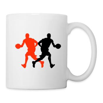 Basketballer Silhouette Basketball Spieler Mann - Tasse - Weiß - Rechts