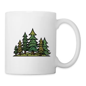 Wald Landschaft Bäume Natur - Tasse - Weiß - Rechts