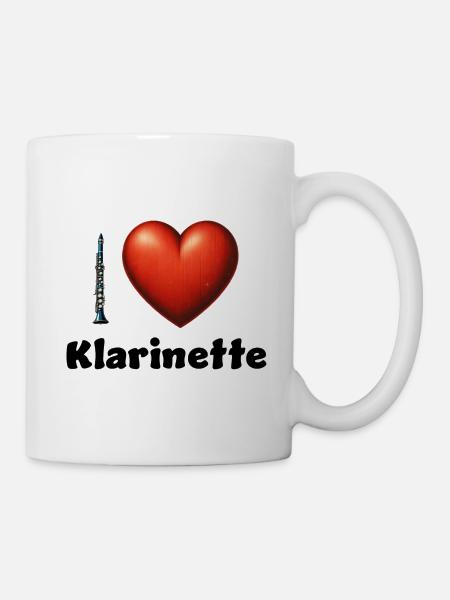 I love Klarinette - Tasse - Weiß