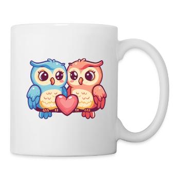 Couple De Hibou Amoureux Animal Saint Valentin - Mug blanc - blanc - Droite