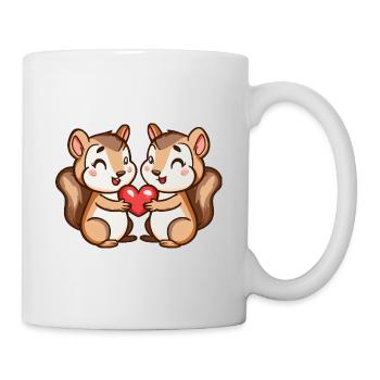 Squirrel Comic Couple Love - Mug - white - Right